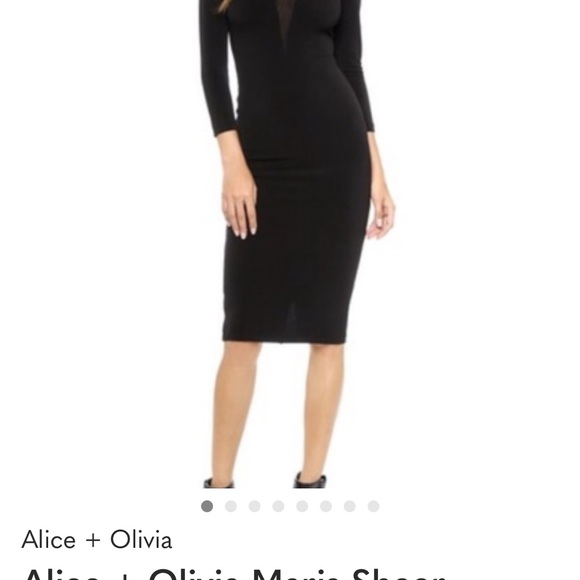 Alice + Olivia Black Long Sleeve Dress - Picture 10 of 12